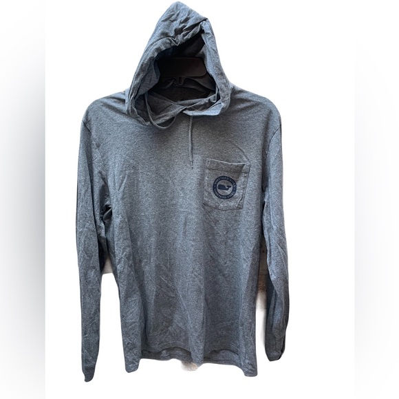 ❤️ VINEYARD VINES MENS GREY HOODIE LONG SLEEVE TEE SHIRT SIZE SMALL - Picture 1 of 5